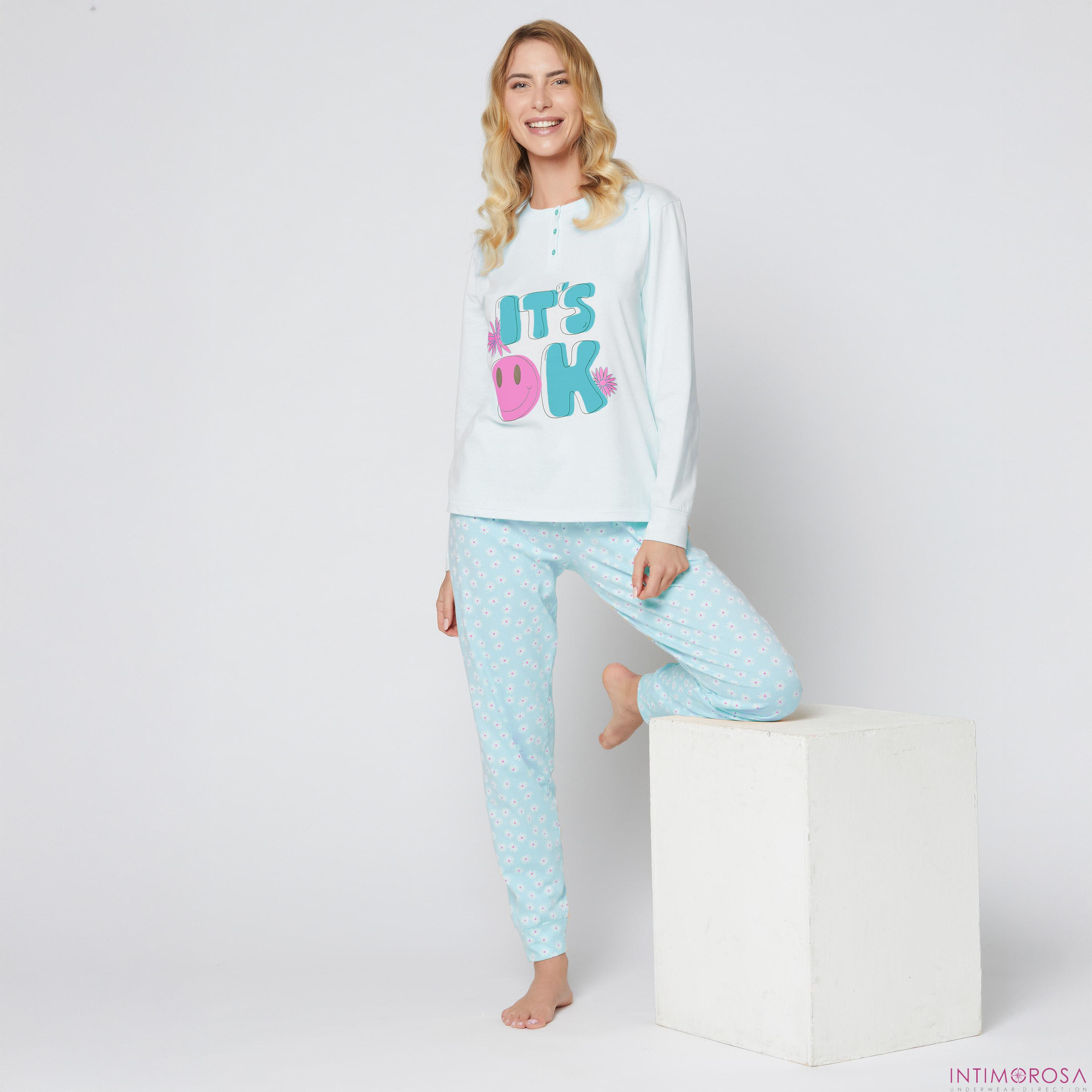 Women's Cotton Pajamas With Cippi Print LOS545