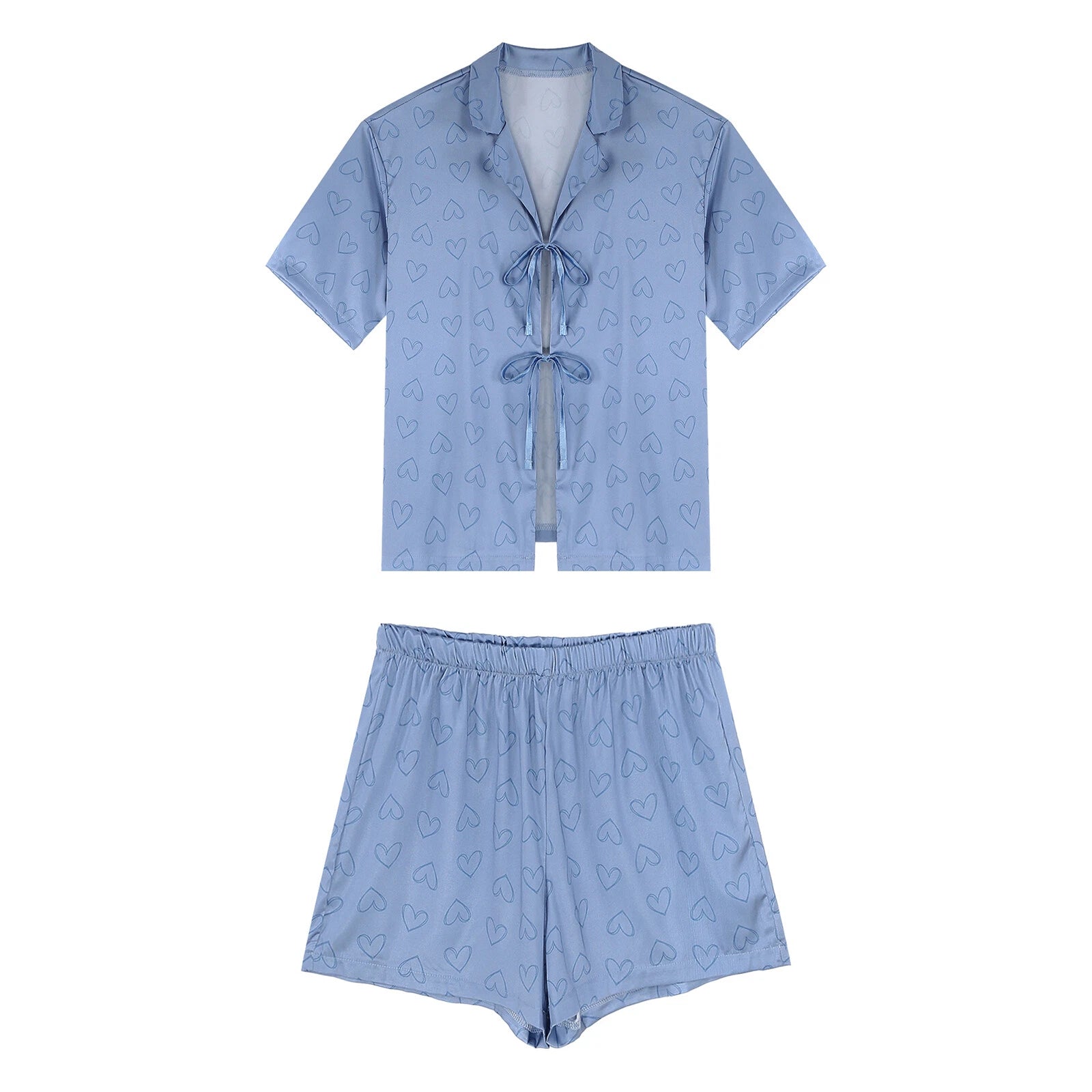 Women Nightwear Casual Pajamas Set Soft Sleepwear Shiny Homewear Comfortable