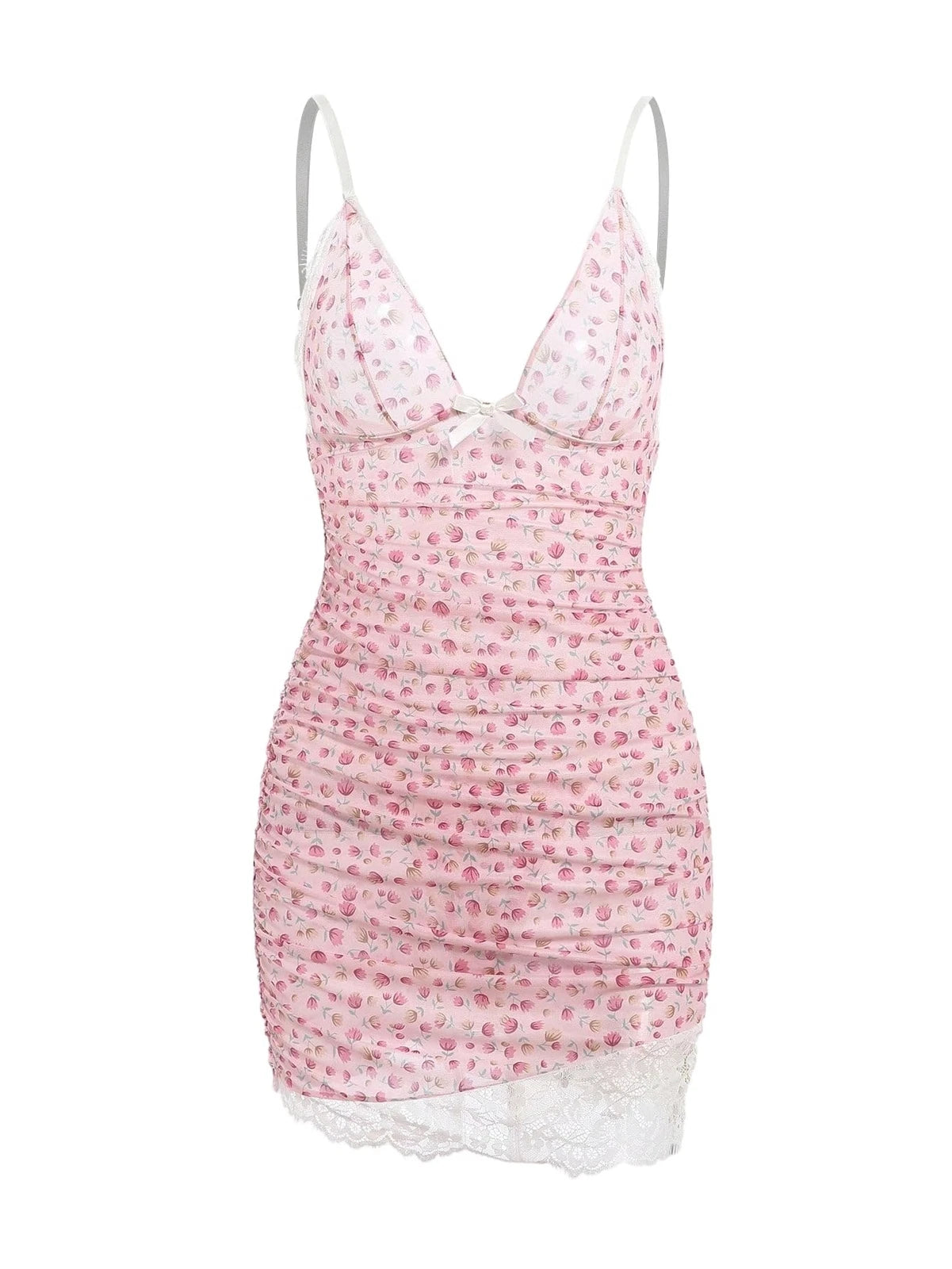 Sexy Women Lingerie Pink Lace Dress G-string Underwear Babydoll Sleepwear Gift