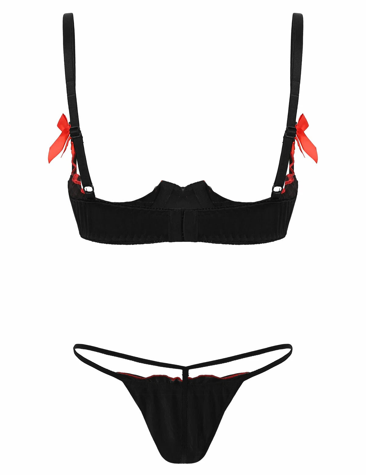 Women's G-string Sexy Lingerie Nightwear Lace Thong Bra Set Underwear Babydoll