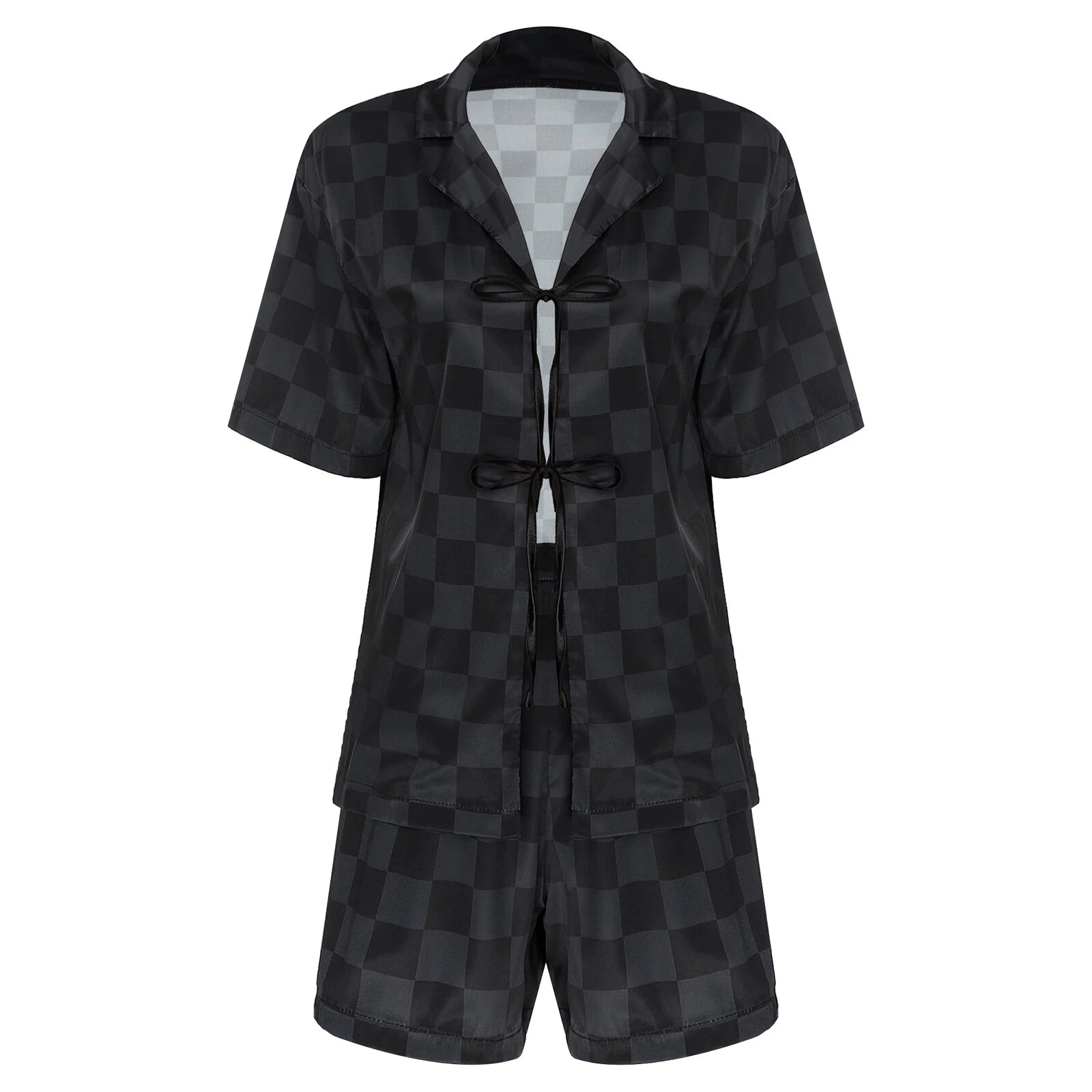 Women Nightwear Casual Pajamas Set Soft Sleepwear Shiny Homewear Comfortable