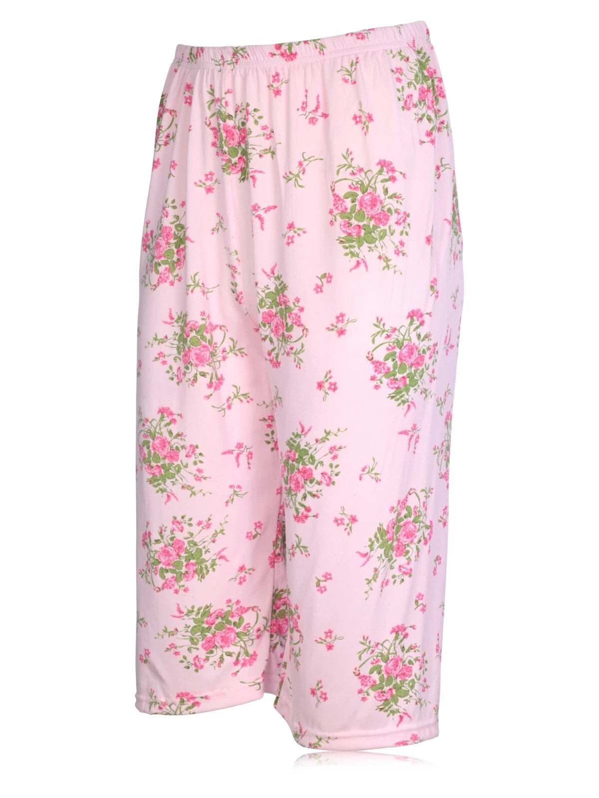 JEFFRICO Womens Capri Pajama Set 2 Piece Short Sleeve Top & Capri Pants 5201C