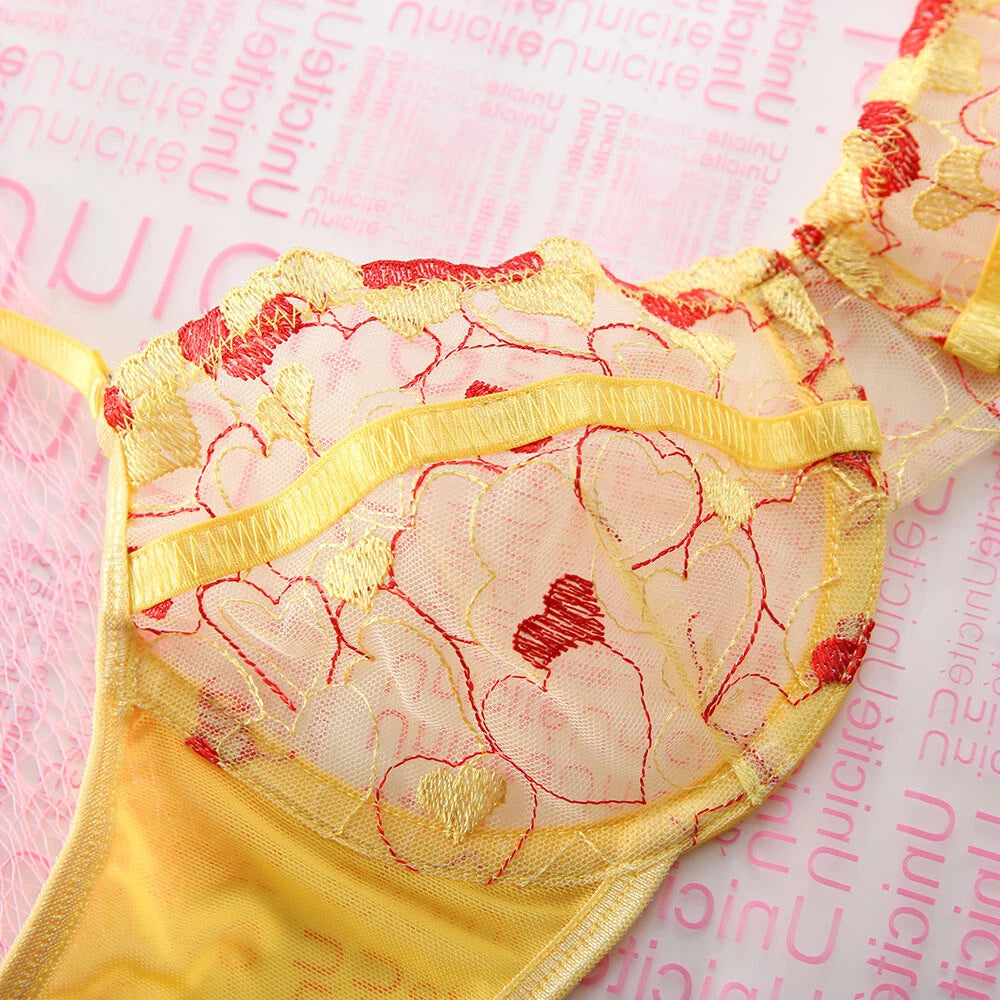 Women Sexy Lingerie Sleepwear Underwear Nightwear Babydoll Lace Bra Thong Set US