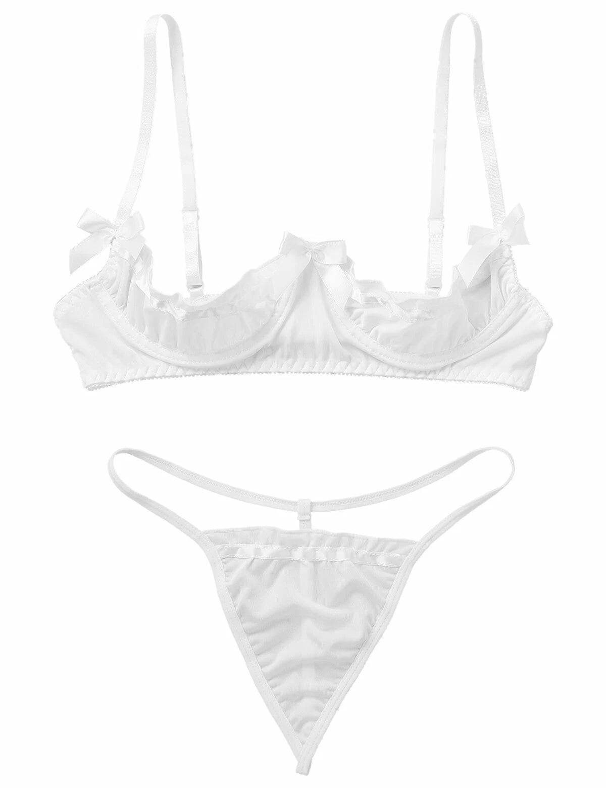 Women's G-string Sexy Lingerie Nightwear Lace Thong Bra Set Underwear Babydoll