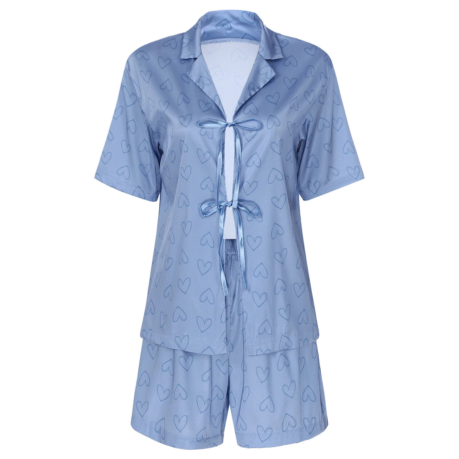Women Nightwear Casual Pajamas Set Soft Sleepwear Ice Cool Homewear Summer