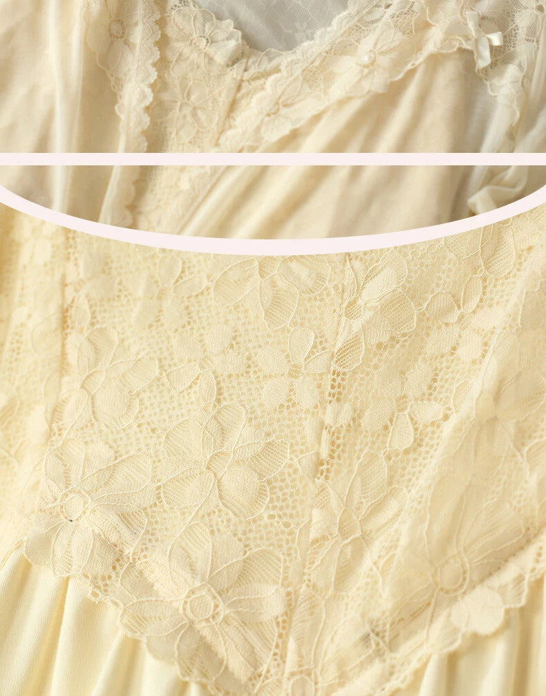 Women Lounge Suit Sling Padded Dress Cotton Robes Mesh Nightwear 2pcs 161201