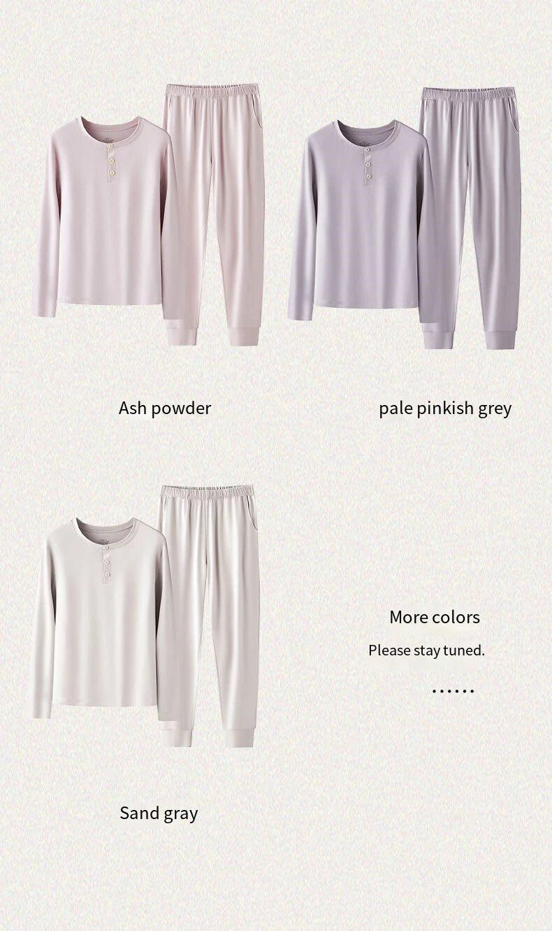 Women's Pajamas Set Long Sleeve Anti Bacterial Dust Mite Resistant Fits New Style-