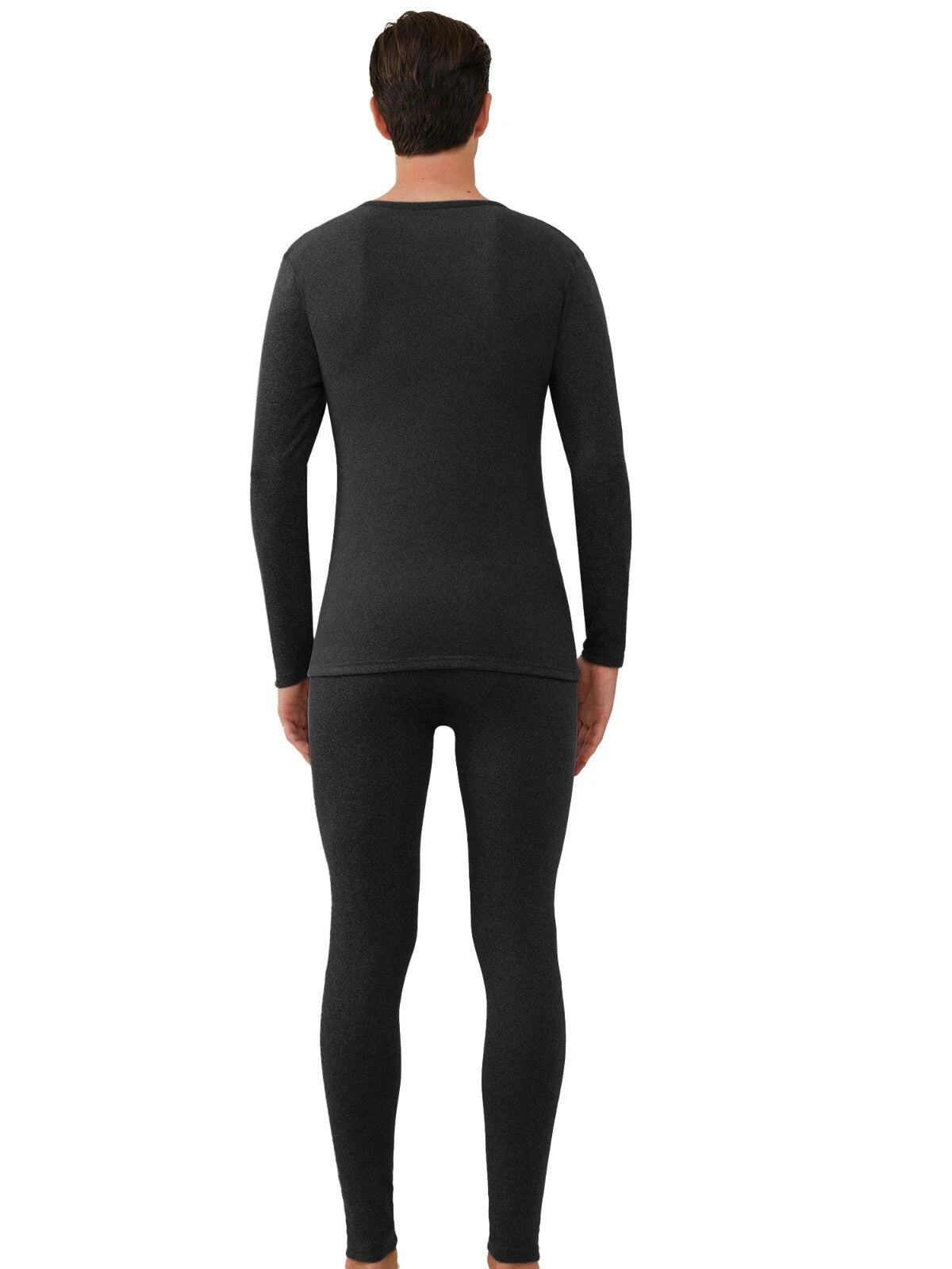 Men's Cashmere & Silk Lined Thermal Pajama Set Soft Underwear Set Long Johns