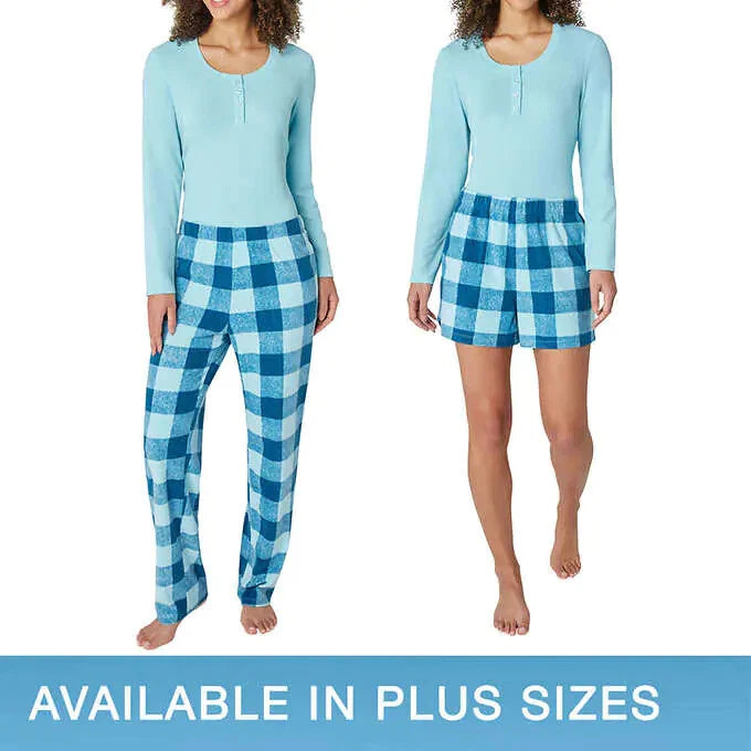Eddie Bauer Ladies' 3-Piece Waffle Textured Fleece Pajama Set A34