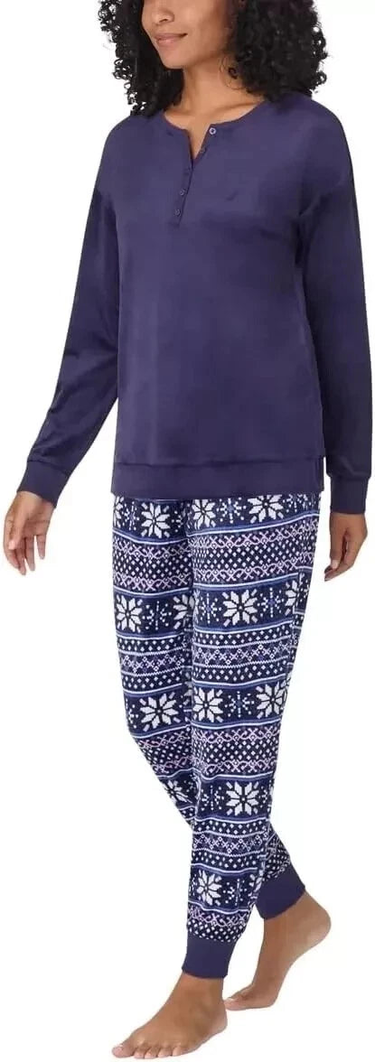 Nautica Women's 2 Piece Fleece Pajama Sleepwear Set(1812934)