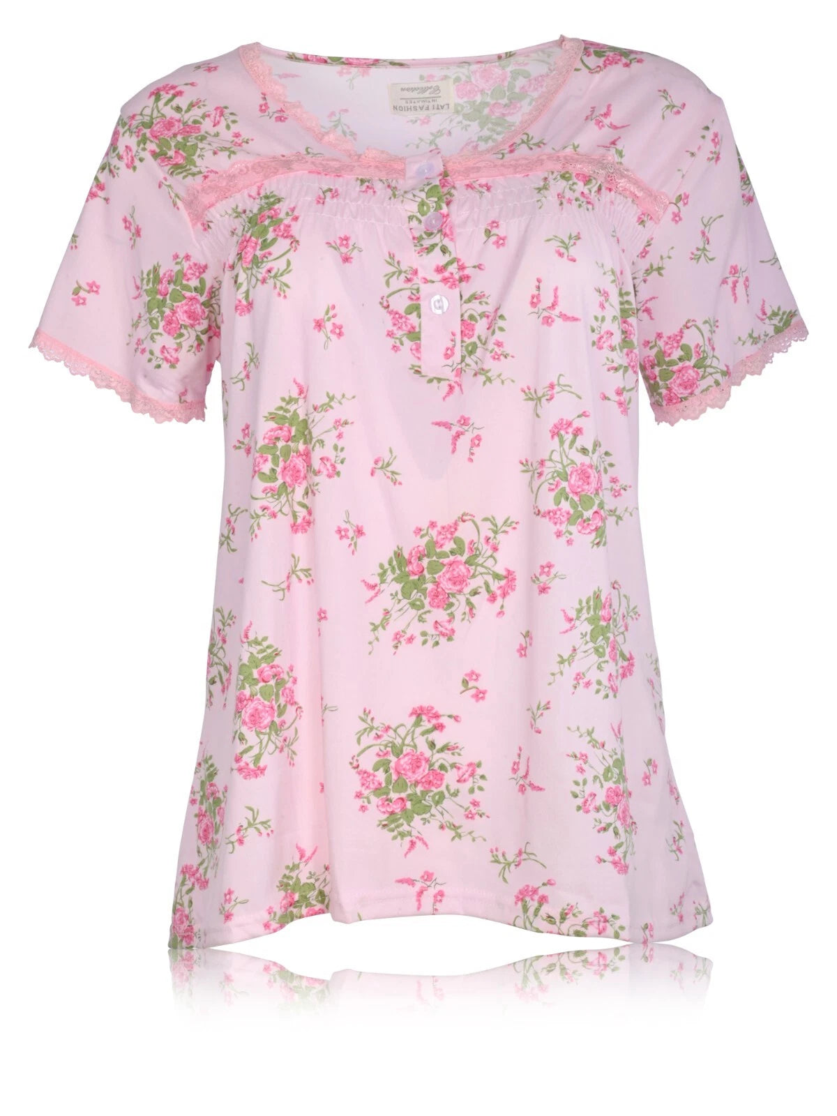 JEFFRICO Womens Capri Pajama Set 2 Piece Short Sleeve Top & Capri Pants 5201C