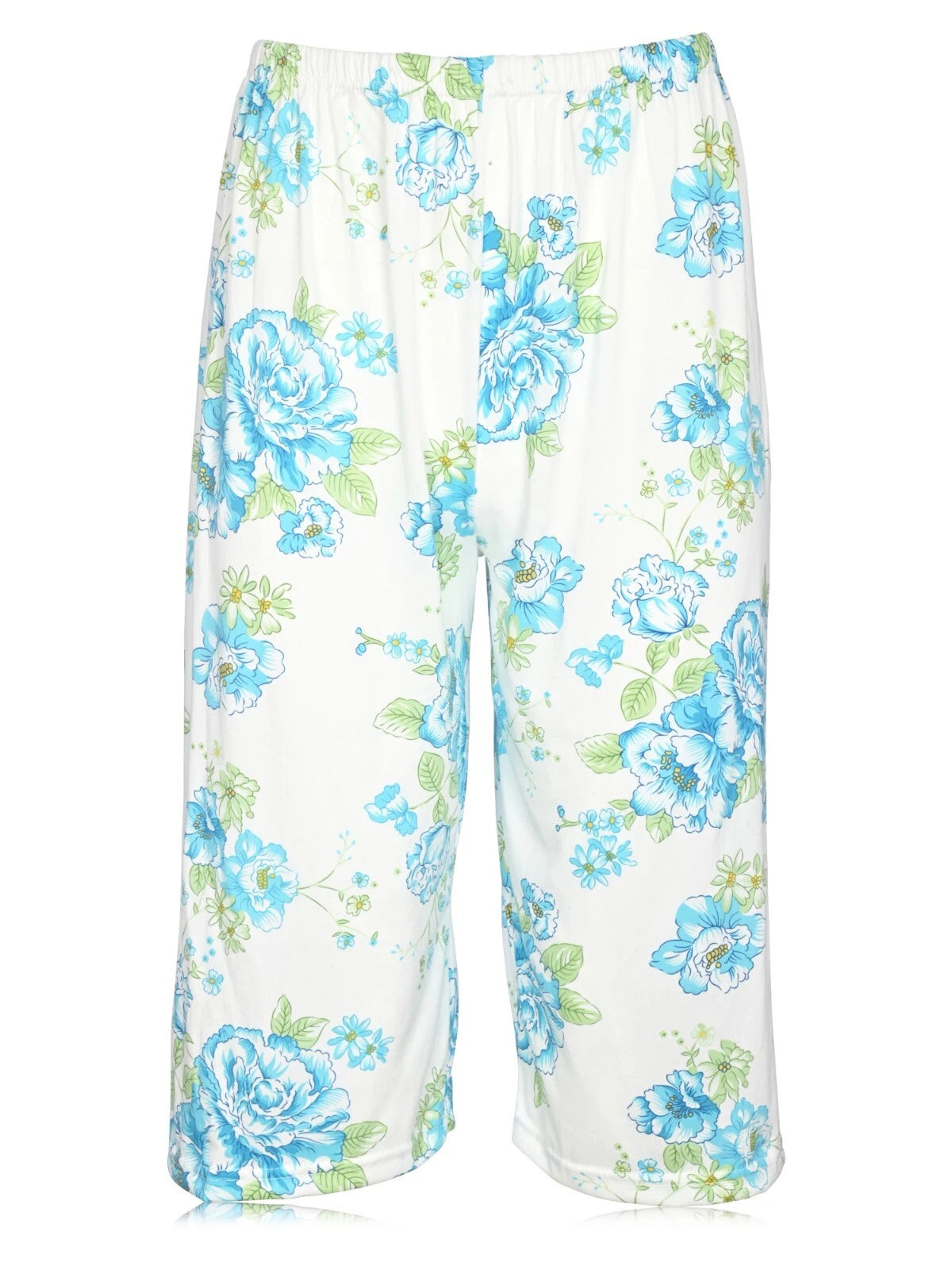 JEFFRICO Womens Capri Pajama Set 2 Piece Short Sleeve Top & Capri Pants 812C