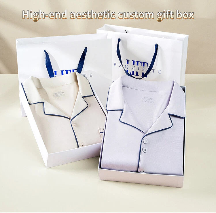 Women Antibacterial Pajamas Set Long Sleeve Dust Mite Resistant Long Pants-