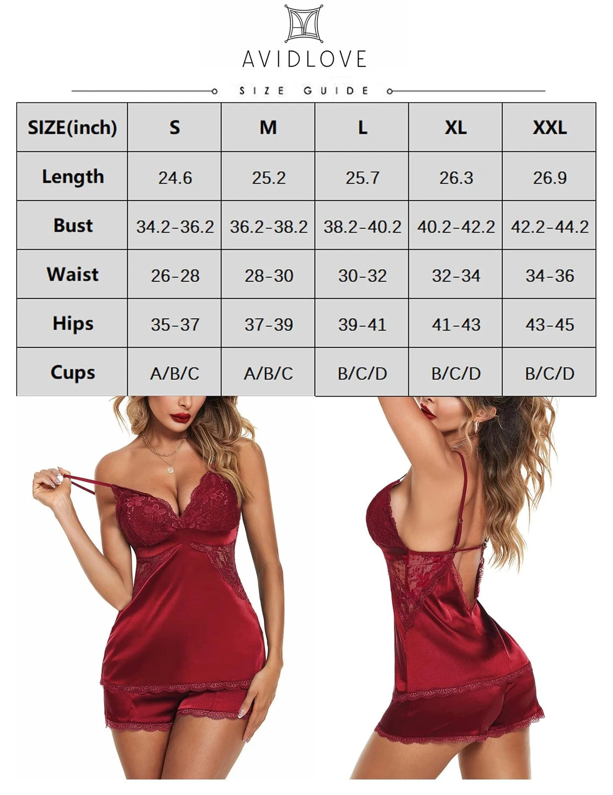 Women Lace Sleepwear Sexy Lingerie Satin Pajama Cami Shorts Sleepwear Set US