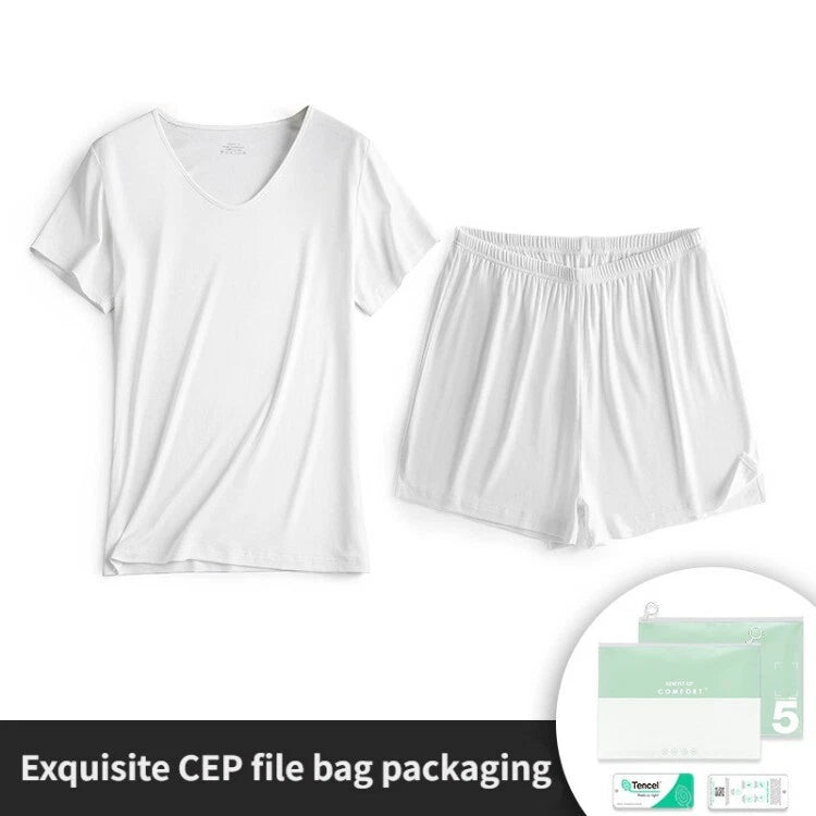 Women's Pajama Set Simple Casual Summer Comfortable Breathable Short Sleeve