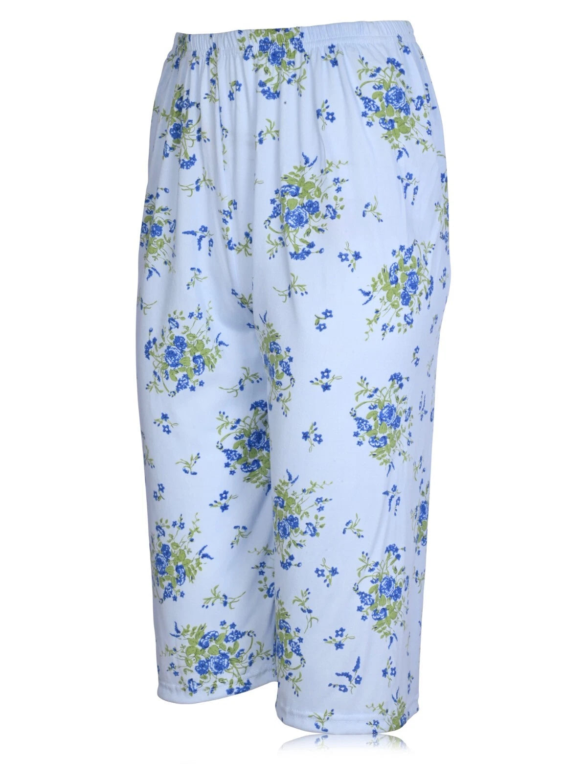 JEFFRICO Womens Capri Pajama Set 2 Piece Short Sleeve Top & Capri Pants 5201C