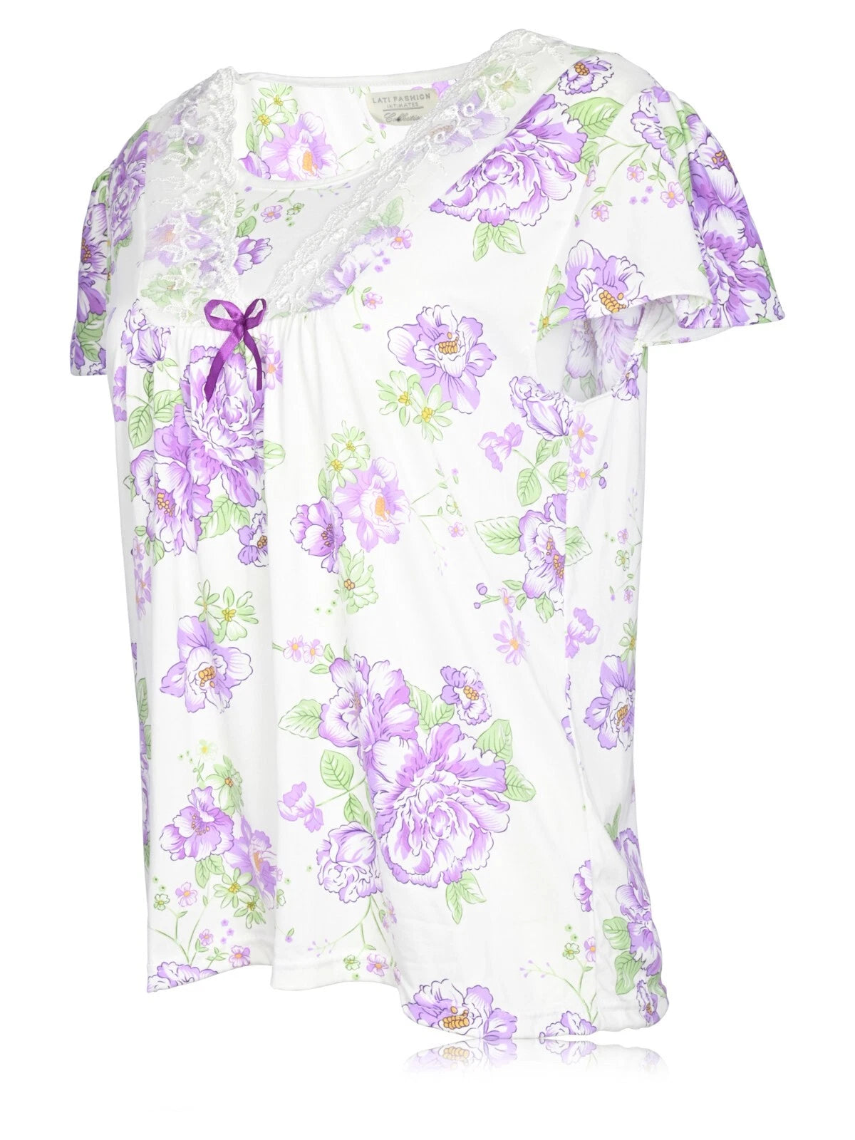 JEFFRICO Womens Capri Pajama Set 2 Piece Short Sleeve Top & Capri Pants 812C