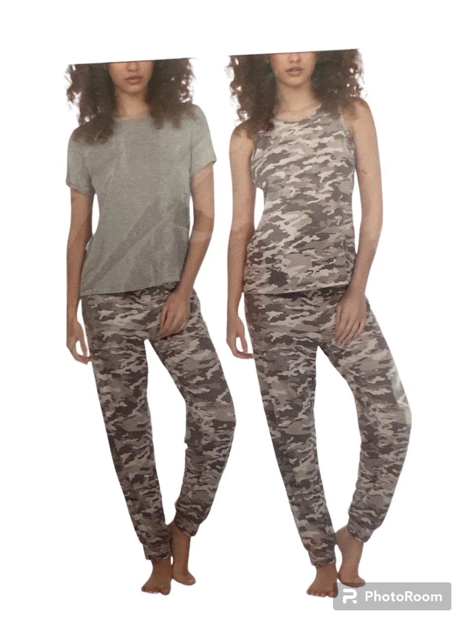 HONEYDEW Womens *3 Piece* SMALL Camo Pajama Set Shirt/Tank/Pants NWT 2