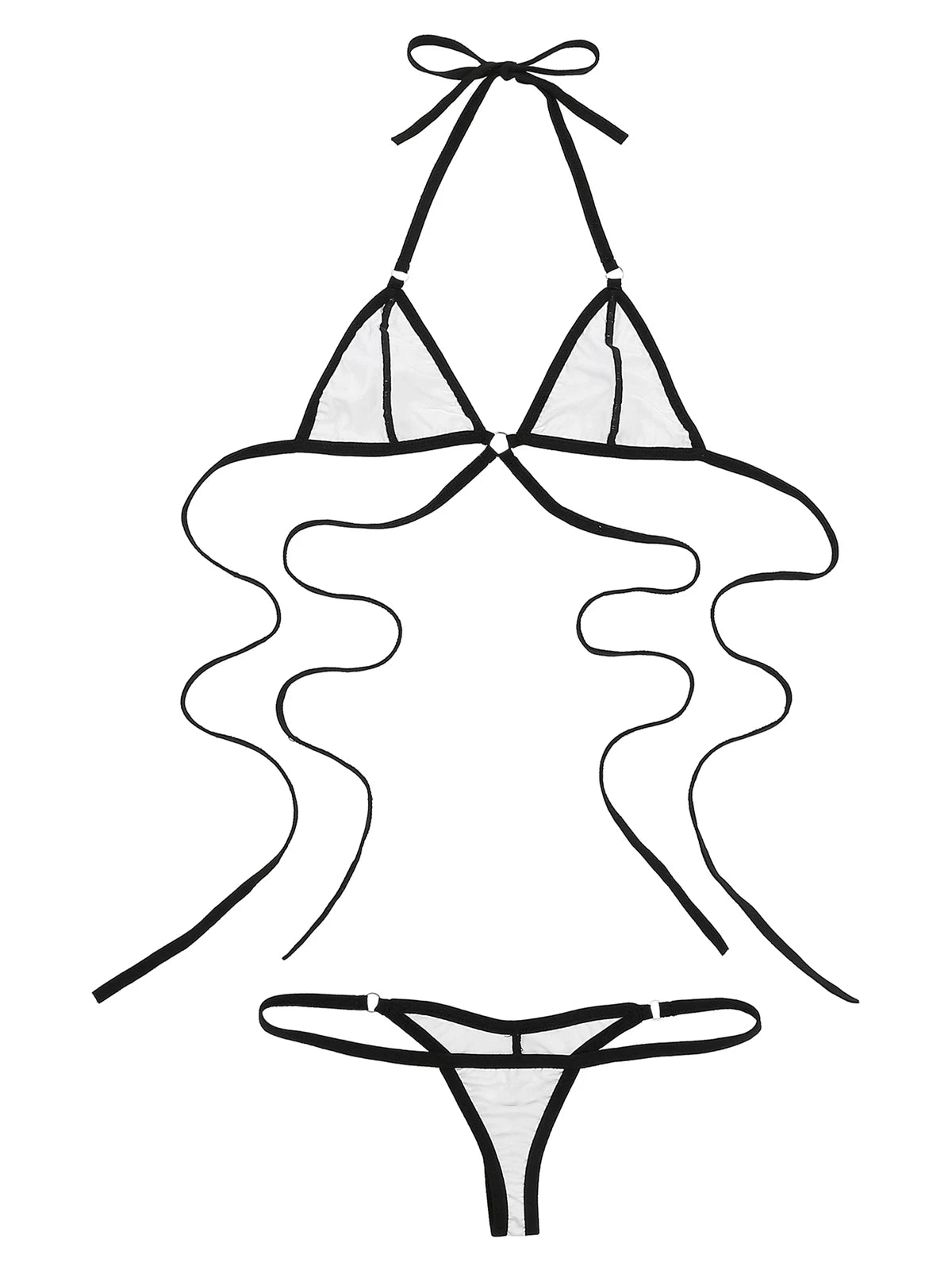 Women's Floral Lace Lingerie Bra Set Crotchless Thong G-string Cupless Bralette