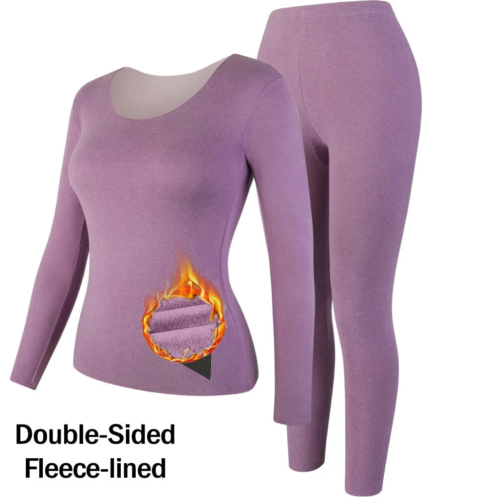 Conjunto Ropa Interior Térmica Clima Frío Para Mujer Ultrasuave Ropa Long Johns
