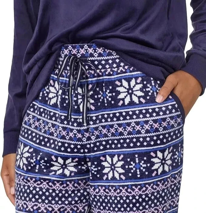 Nautica Women's 2 Piece Fleece Pajama Sleepwear Set(1812934)