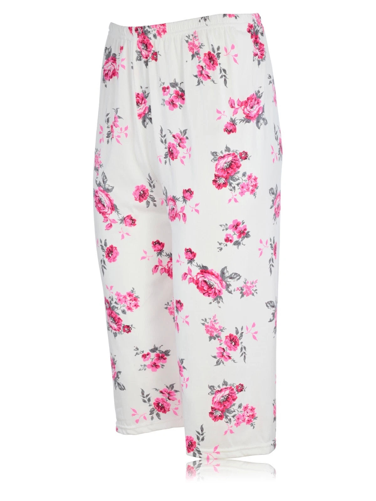 JEFFRICO Womens Capri Pajama Set 2 Piece Short Sleeve Top & Capri Pants  801C