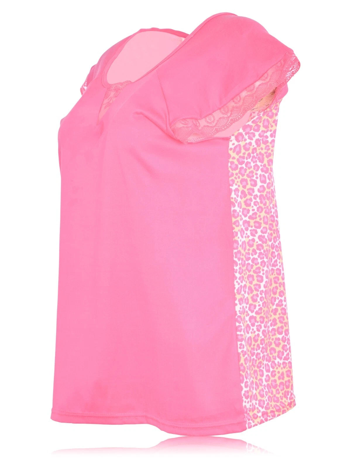 JEFFRICO Womens Capri Pajama Set 2 Piece Short Sleeve Top & Capri Pants 5035C