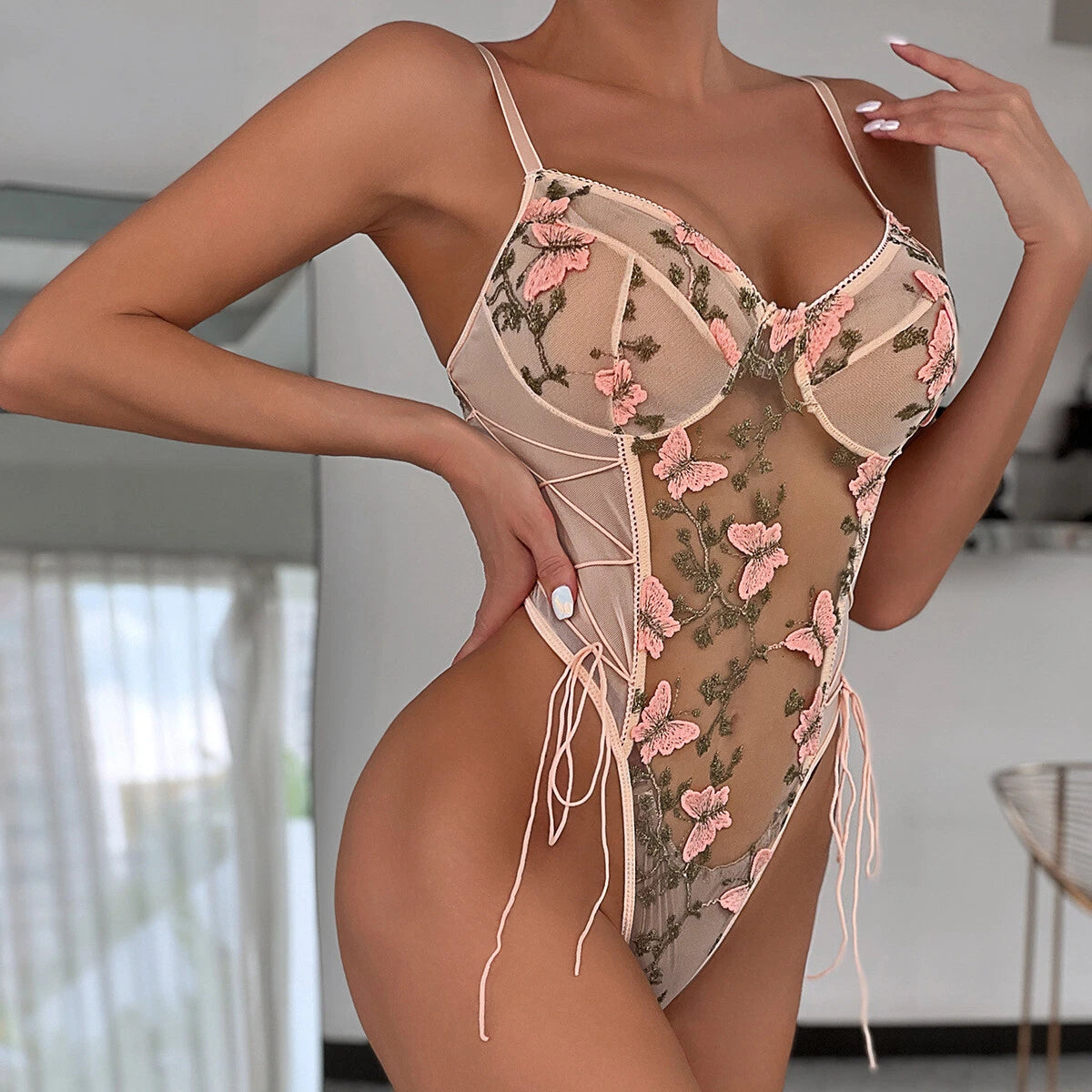 Sexy Underwear Women Lace Lingerie Set Bodysuit Teddy Babydoll Chemise Sleepwear