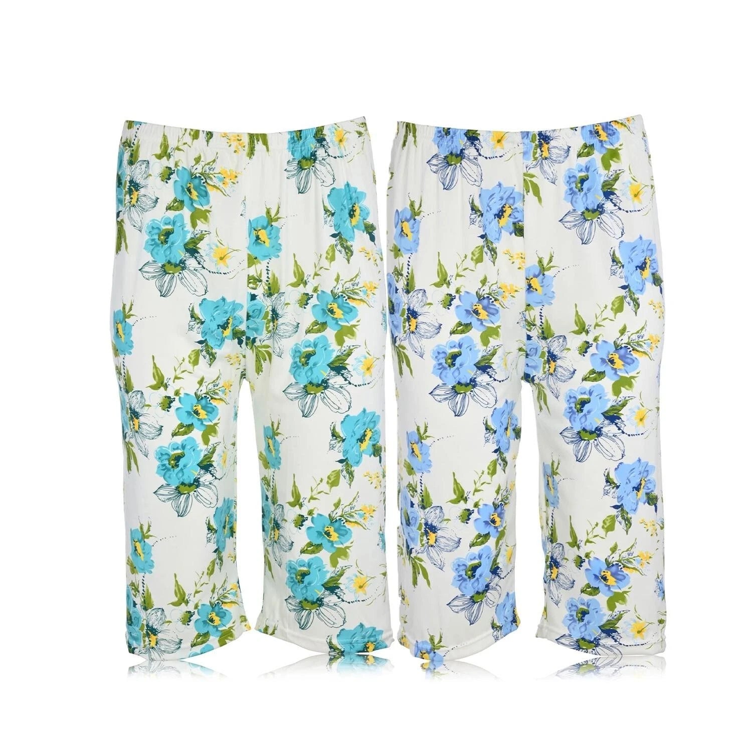 JEFFRICO Womens 2 Pack Capri Set Sleepwear Soft Pajamas Sleep Nightshirts 804C