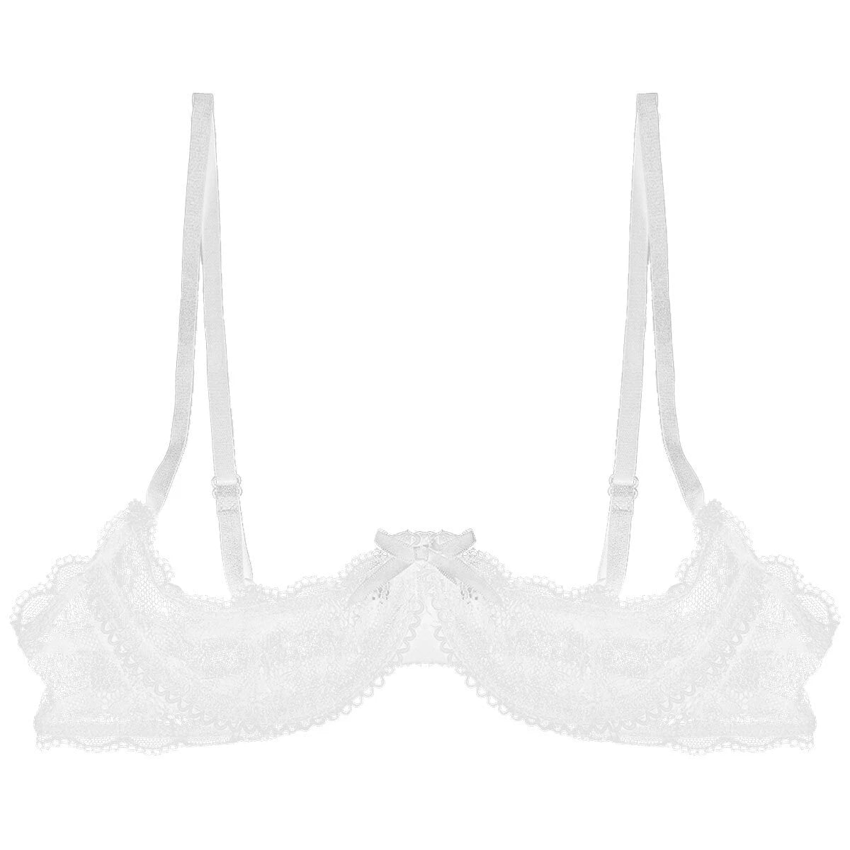 FEESHOW Sexy Lingerie Set Women Open Cup Bra Briefs Panties Babydoll AU