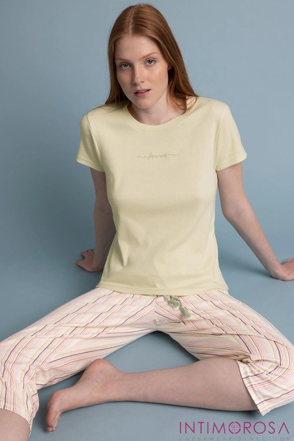 Women's Pajamas Stretch Cotton Trousers Capri Admas 63568