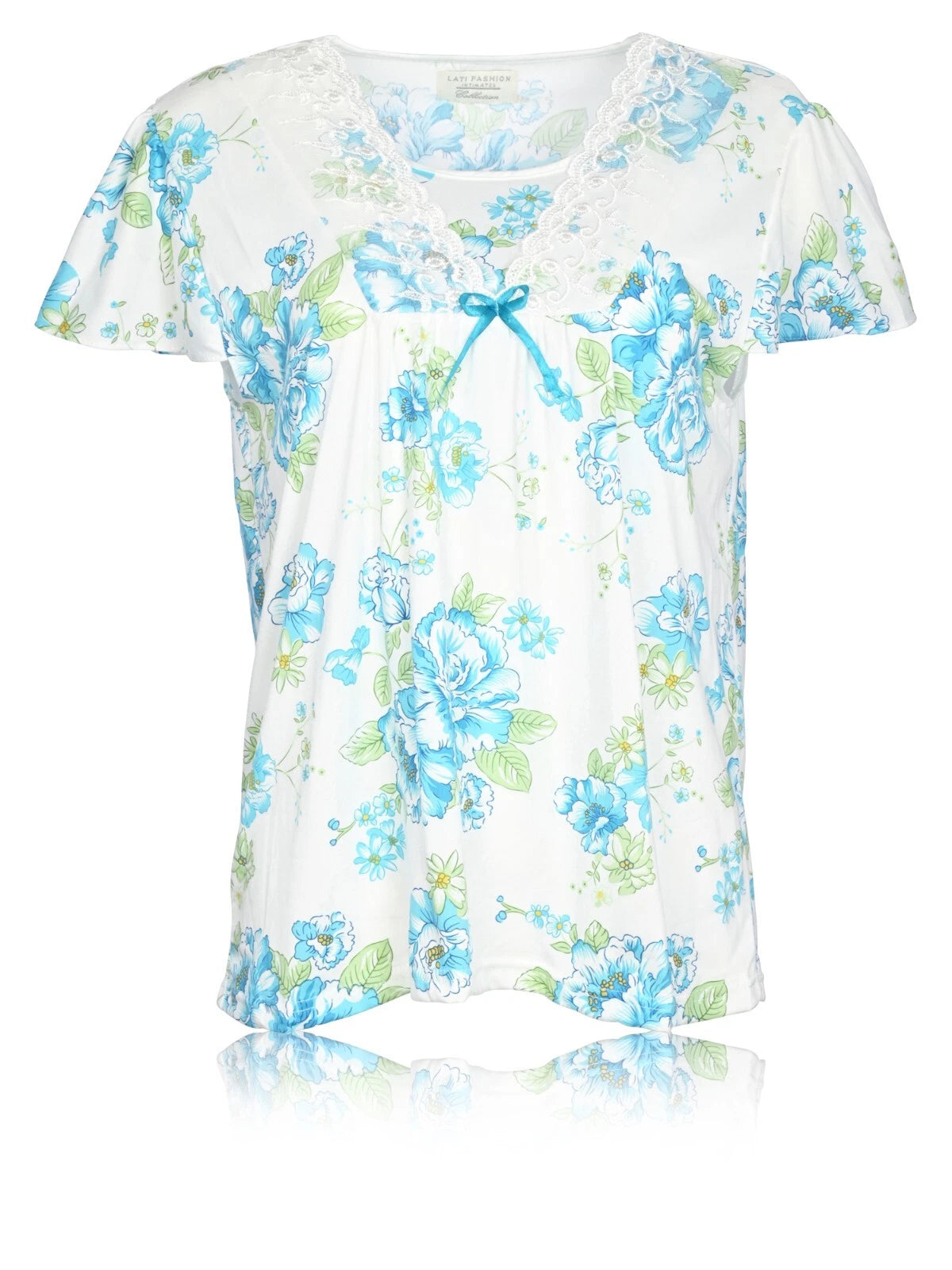 JEFFRICO Womens Capri Pajama Set 2 Piece Short Sleeve Top & Capri Pants 812C