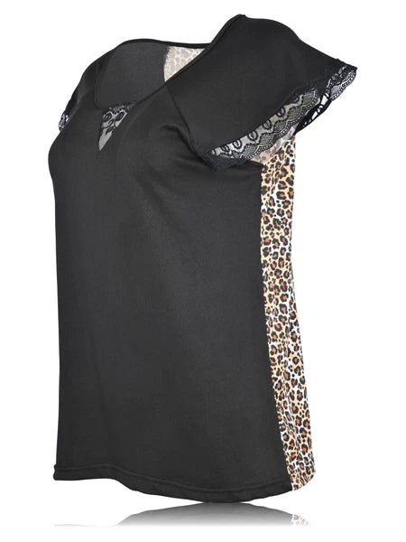 JEFFRICO Womens Capri Pajama Set 2 Piece Short Sleeve Top & Capri Pants 5035C