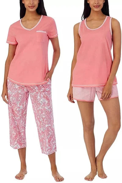 Carole Hochman Women's 4-Piece Cotton Pajama Set