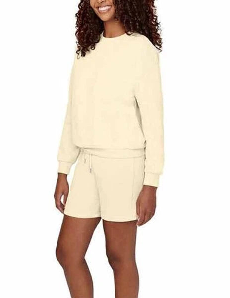 Buffalo by David Bitton Ladies 2-Piece Lounge Set Ribbed Long Sleeve Top & Short