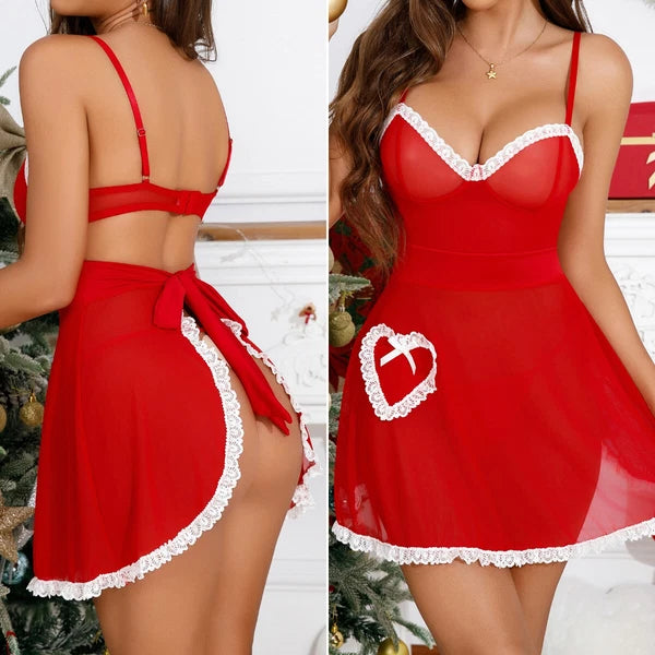 Lingerie-Underwear-Sleepwear-Sexy-Women-Pajamas -Lace-Babydoll-Nightwear-Pajamas