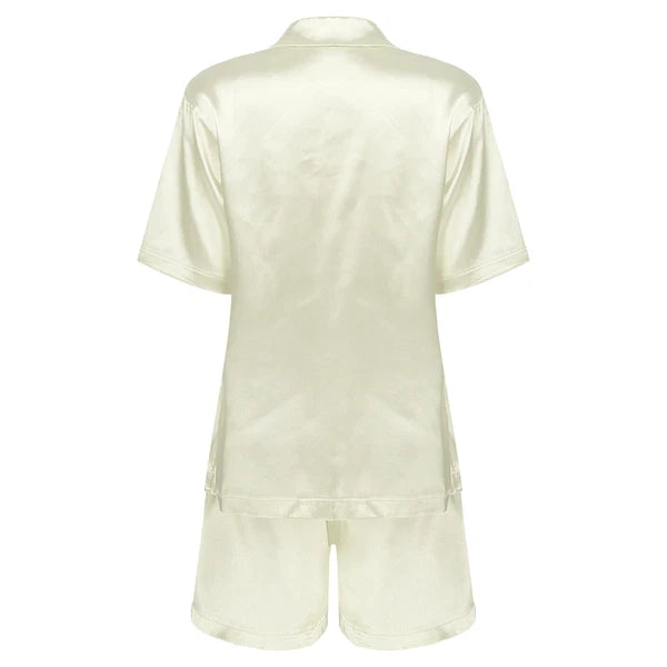 Women Nightwear Casual Pajamas Set Soft Sleepwear Shiny Homewear Comfortable