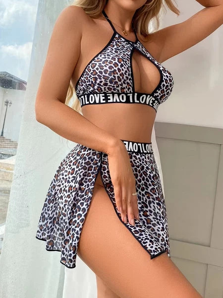 Women Sexy Lingerie Sleepwear Underwear Nightwear Babydoll Lace Bra Thong Set US