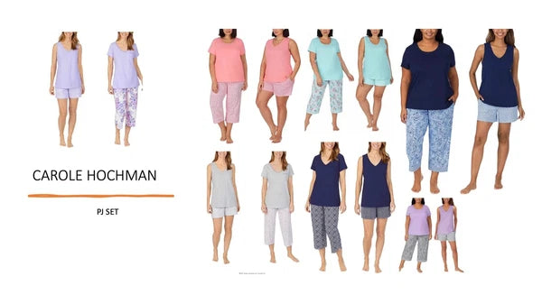 Carole Hochman Women's 4 Piece Pajama Set - VARIETY