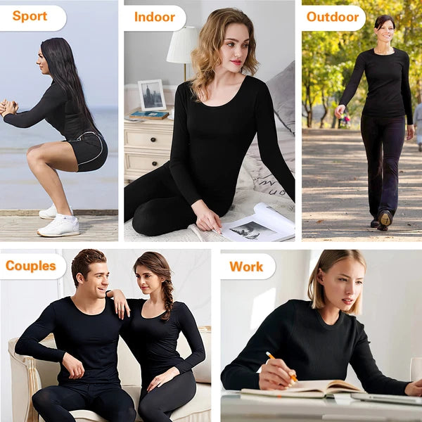 Conjunto Ropa Interior Térmica Clima Frío Para Mujer Ultrasuave Ropa Long Johns