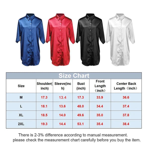 US Womens Sexy Satin Silk Nightdress Lingerie Sleepwear Nightgown Nightshirt Top