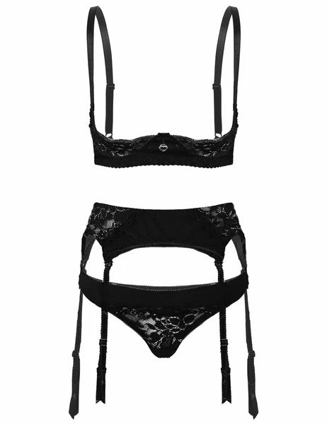 Women's G-string Sexy Lingerie Nightwear Lace Thong Bra Set Underwear Babydoll