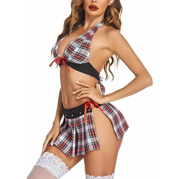 Halloween Sexy Lingerie School Girl Student Cosplay Fancy Dress Costume Uniform