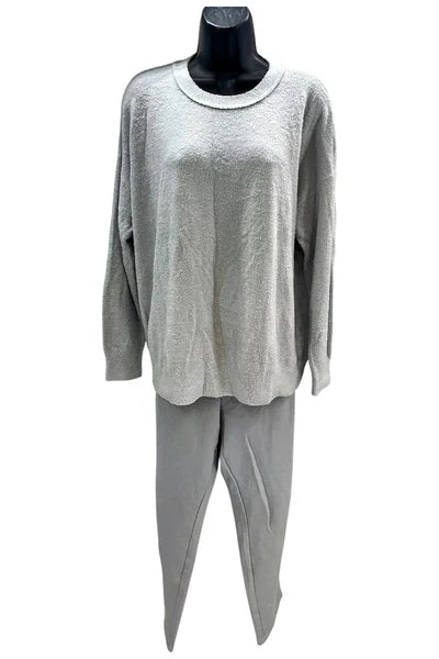 Barefoot Dreams Women's CozyChic Pullover & Straight Pant Whisper Blue