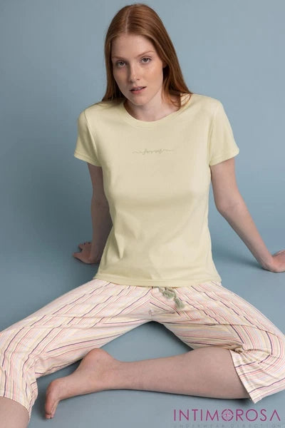 Women's Pajamas Stretch Cotton Trousers Capri Admas 63568