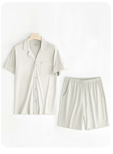 Summer Women's Pajamas Set Breathable Comfortable Comfort Thin Cool Short Sleeve Shorts-