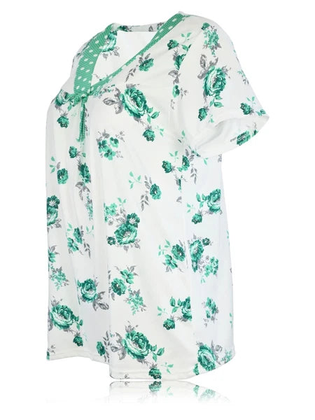 JEFFRICO Womens Capri Pajama Set 2 Piece Short Sleeve Top & Capri Pants  801C