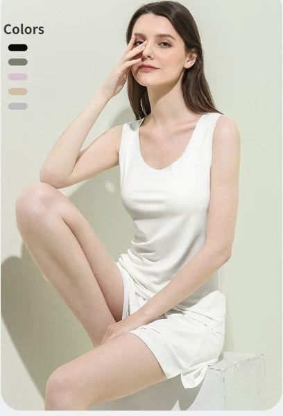 Comfortable Women Summer Pajamas Set Comfortable Casual Bacteriostasis Vest And Shorts-