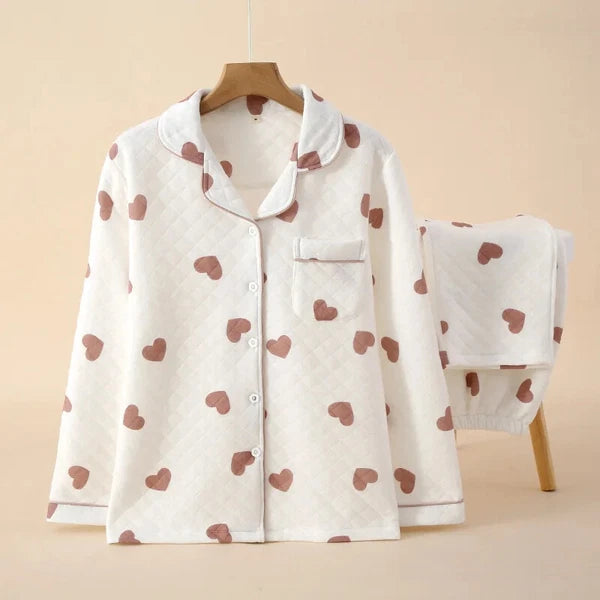 2023 Women's Pajamas Suit Cardigan Winter Pyjamas Sets Home Clothes Sleepwear