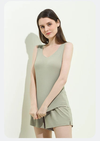 Comfortable Women Summer Pajamas Set Comfortable Casual Bacteriostasis Vest And Shorts-